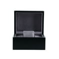 thumbnail image 3 of RBYENOU Luxury Wooden Watch Box - Matte Black Finish w/ Custom Engraving, Gray Suede Interior | Premium Single Watch Case for Travel & Display (Men/Women) | Free Logo & Name Personalization, 3 of 9