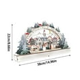 thumbnail image 3 of Led Scene Wooden Village For Shopping Mall Window Desktop Ornament Easy To Use, 3 of 5