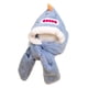 thumbnail image 3 of Bufanda con capucha, gorro de animales, gorro con protección para las orejas, gorro para niñas y niños, 3 en 1, novedad Cocodrilo, 3 of 7