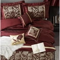 thumbnail image 4 of Nanshing  Brie 9 Piece Floral Jacquard Comforter Set Red Gold - California King, 4 of 5