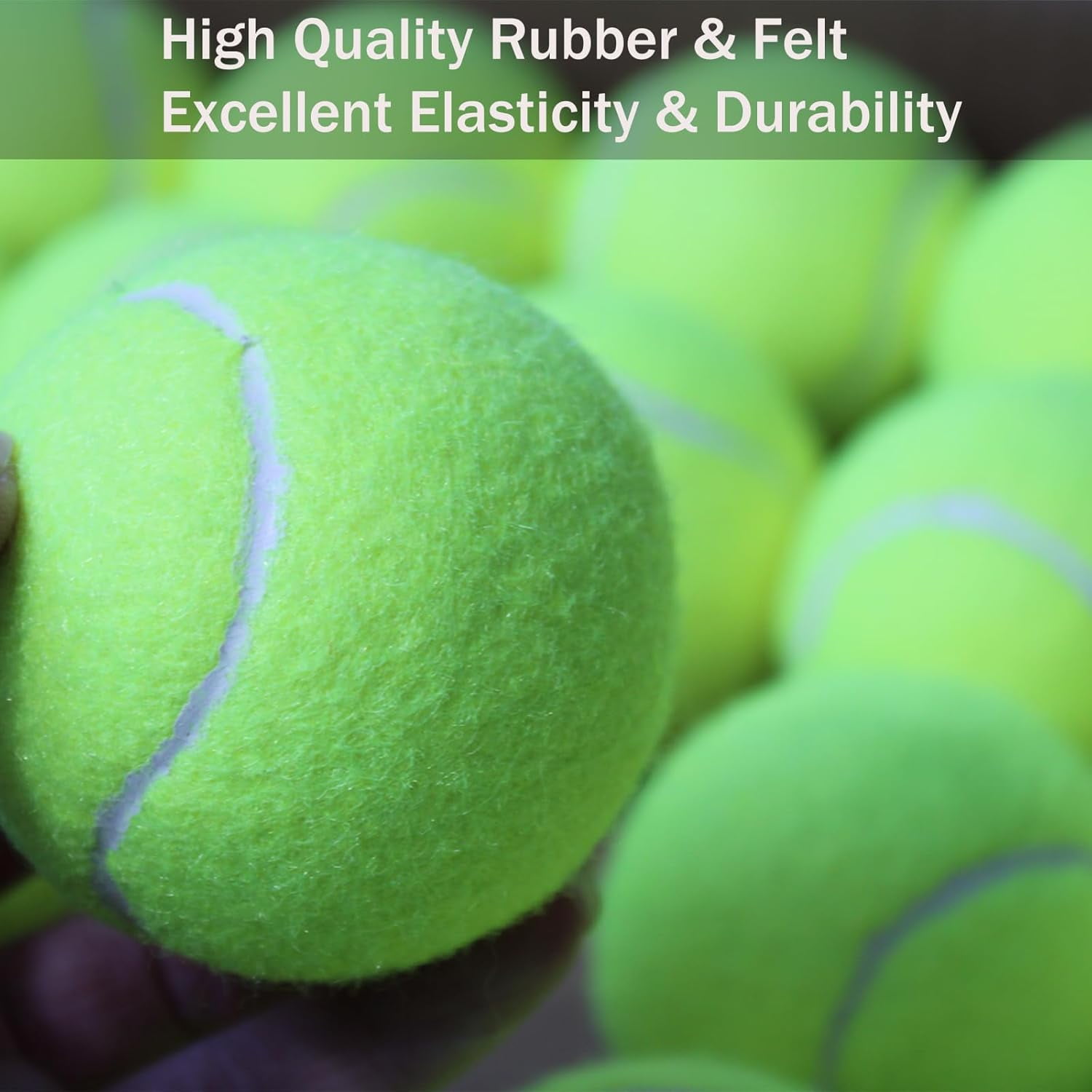 Tennis Balls, 80 Pack Training Tennis Balls for Pet Dog, High Elasticity Exercise Tennis Balls with Mesh Carry Bag