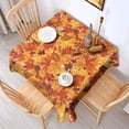 thumbnail image 2 of Autumn Fall Leaves Pattern Square Tablecloth,Waterproof Square Table Cover,Wipeable Spillproof Washable Table Cover for Home Kitchen Party Decor 52"x52"(132x132cm), 2 of 6