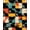Black, Pattern 4, variant on ODIKA 4'x6' Machine Washable Non-Slip Area Rug, Modern Soundwave Record with Artistic Turntable Inspired Design High Traffic Rug, Black, 88447