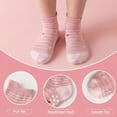 thumbnail image 4 of Toddler Grip Socks Non Slip Toddler Socks 12 Pairs Girls Ankle Socks with Grippers for 1-7 Years Girls Children(04 Butterfly Style,5-7 Years), 4 of 7