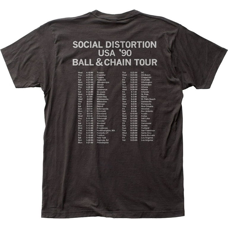 Social Distortion Men's Ball and Chain 1990 Tour Slim-Fit T