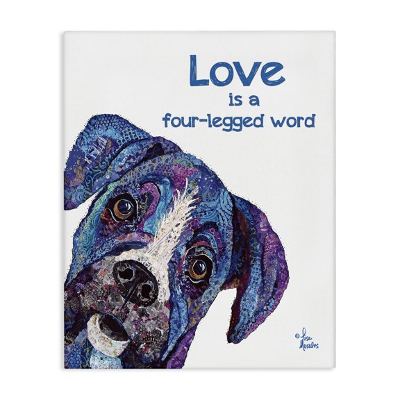 Stupell Industries Cottage Love is a Four-Legged Word Canvas Art, 24 x 30, by Lisa Morales