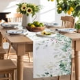 thumbnail image 2 of Table Runner 70 Inches Long for Kitchen Dining, Eucalyptus Leaves Dresser Scarf Farmhouse, Dining Table Decorations for Wedding/Parties, Spring Botanical Pastoral Watercolor 13 x 70 In, 2 of 9
