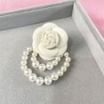 thumbnail image 2 of Broche de flores de camelia de tela coreana, broche de perlas hecho a mano, broche de perlas con borla de perla, broches de joyería de moda Zefei Wu 9024735067962, 2 of 5
