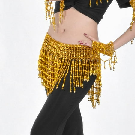 Belly Dancing Triangular Waist Chain Hip Diamante Beads Scarf Dance Belt  Dance , as described