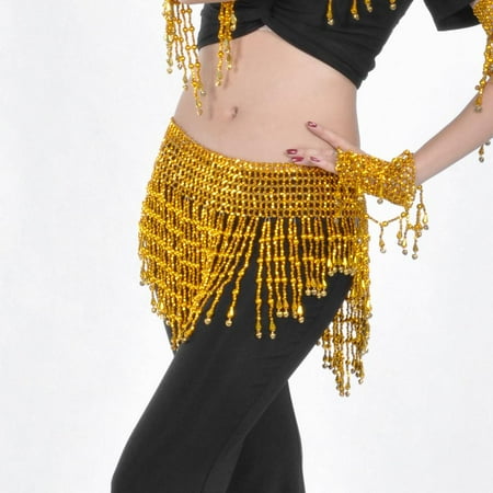 Belly Dancing Triangular Waist Chain Hip Diamante Beads Scarf Dance Belt  Dance , as described