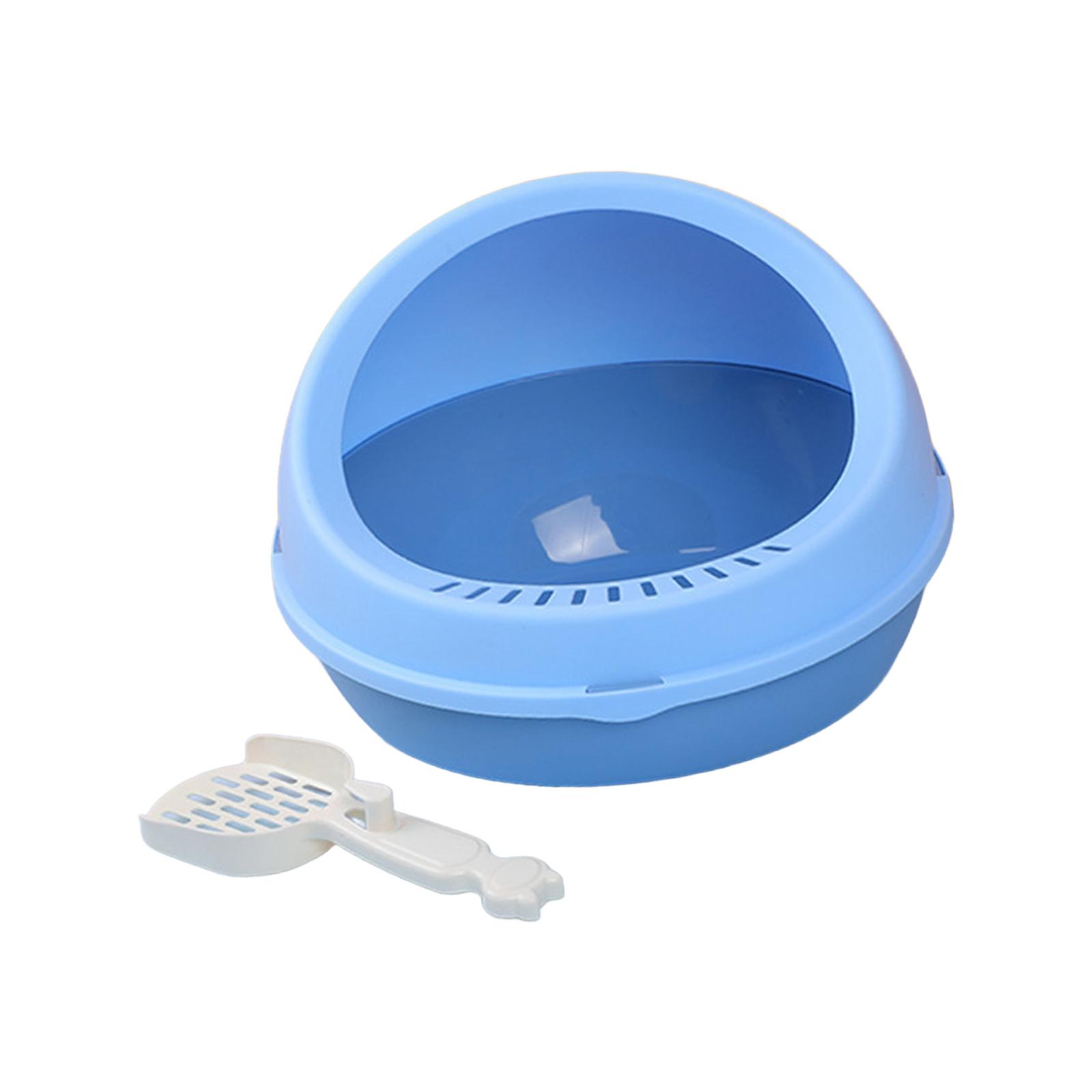 Bvdfgk Cat Litter Boxes Durable Enclosed Cats Litter Pan for Kitten Pet Birthday Kitty Blue