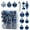 Dark Blue, variant on Christmas Tree Decorations, 40 PCS Candy Cane Christmas Ball Ornaments Set - Shatterproof Hanging Balls & Decor for Xmas Tree, Holiday