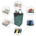thumbnail image 5 of Waterproof Collapsible Laundry Hamper, Dragonfly Lattice Aluminum Handle Laundry Bag Storage Basket, 50L, 5 of 6