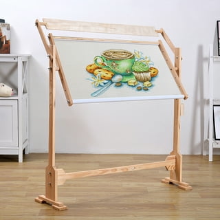 Cross Stitch Frame Stand, Adjustable Wooden Embroidery Hoop Cross