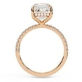 thumbnail image 4 of AFFY Hidden Halo Solitaire Engagement Ring for Women, 2.75 Carat (ctw) Emerald and Round Cut Lab Grown Diamond Ring In 10K Solid Rose Gold F-G, VS-SI Quality Ring Size-8.5, 4 of 7