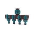 thumbnail image 1 of Adaptador De Riego Divisor De Manguera Conectores De Manguera De Agua De 4 Vías Conectores De Grifo De Rosca Hembra Minnieouse HA018498-00, 1 of 7