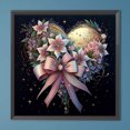 thumbnail image 3 of Pintura de diamante 5D DIY taladro redondo completo flor amor kit decoración del hogar arte 40x40 cm, 3 of 9