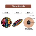 thumbnail image 7 of Pop Art Clock Wall Decor Colorful Faces 10-Inch Silent Wooden Wall Clock, Battery Operated (AA Batteries Not Included), Artistic Home Decor, 7 of 7