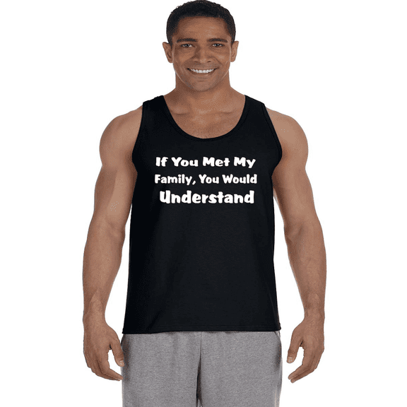 Funny Crazy Family Mens Tank Tops Mens Shirts Sleeveless Muscle Tees