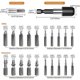 thumbnail image 2 of Juego de extractores de tornillos dañados, kit de extractores de tornillos desgastados de 22 piezas, juego de extractores de tornillos rotos HSS con, 2 of 5
