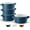 Matte Blue, variant on Soup Bowls with Handles, Ceramic Oven Safe Bowls, Stackable Dish, Microwave, Dishwasher, 23.6 Oz Set of 4 Matte Blue