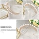 thumbnail image 4 of KAKOWELY 1 pieza elegante tocado de novia con corona de perlas brillantes tocado de boda, 4 of 5