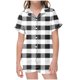 thumbnail image 1 of Odeerbi 2-12 Años Niños Niñas Pijama de Satén de Verano Solapa Con Muescas Camisas de Manga Corta Pantalones Cortos Conjunto Suave Plaid Ropa de Dormir Dos Piezas Pijama Conjuntos, 1 of 6