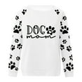 thumbnail image 3 of Cute Crew Neck Sweatshirts for Women Spring Fall Fashion Long Sleeve Graphic Print Pullover Tops Casual Workout Shirts(White,XL), 3 of 4