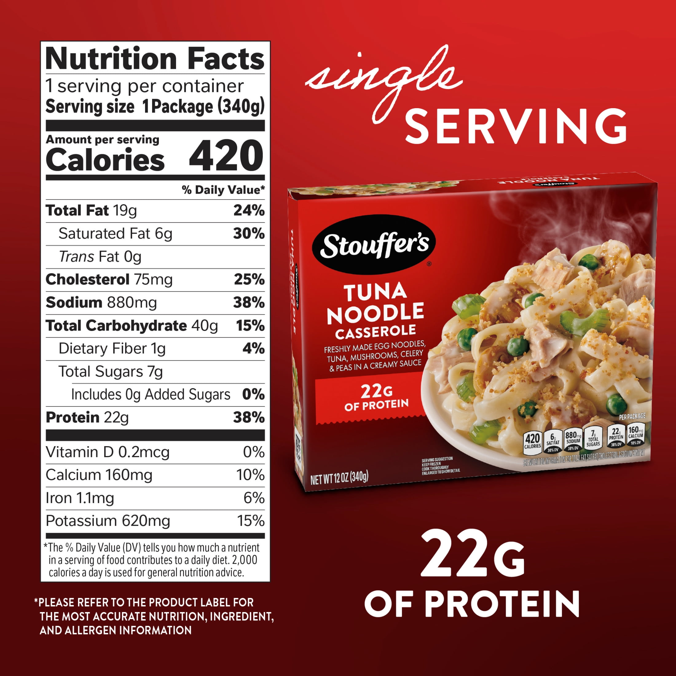Stouffer's Tuna Noodle Casserole Frozen Frozen Meal, 12 oz (Frozen)