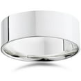 thumbnail image 1 of 8mm Flat High Polished Wedding Band 10K White Gold, 1 of 2
