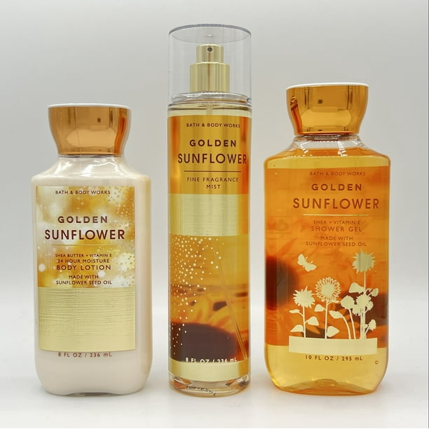 Bath and Body Works Golden Sunflower Body Lotion, Fine Fragrance Mist