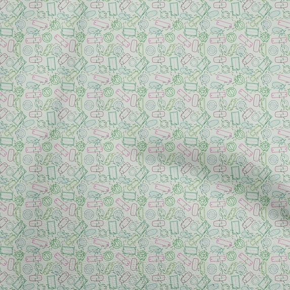 oneOone Velvet Light Green Fabric Travel Dress Material Fabric Print Fabric By The Yard 58 Inch Wide