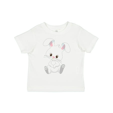 

Inktastic Cute Sitting White Bunny Rabbit Gift Toddler Boy or Toddler Girl T-Shirt