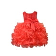 thumbnail image 2 of Girls Spring Summer Solid Party Wedding Flower Dress Princess Mesh Tutu Skirt Ball Gown Children Lace Evening Dress Girls formal Dress for Pageant, 2 of 9