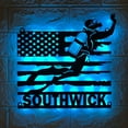 thumbnail image 3 of Craftnamesign Custom US Flag Scuba Diving Metal Wall Art LED Light, Custom Scuba Diver Name Sign, 3 of 5