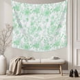 thumbnail image 5 of Watercolor Green Floral Large Tapestry for Bedroom Wall Hanging Tapestry, Teal Ombre Botanical Summer Ceiling Backdrop Tapestries Poster Blanket Wall Decor for Teens Room Living Room Dorm 86" x 104", 5 of 8