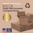 thumbnail image 6 of Small Shipping Boxes, 25-Pack | Kraft Corrugated Cardboard Boxes for Packing, Moving and Storage, Multi-Purpose (12x12x10 Inches), 6 of 7