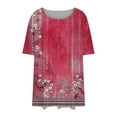 thumbnail image 5 of Runfenguu Plus Size Graphic Tees Funny Graphic Tees Women'S Casual And Fashionable Printed T-Shirt With Round Neck And Short Sleeved Plus Size Summer Top, 5 of 5