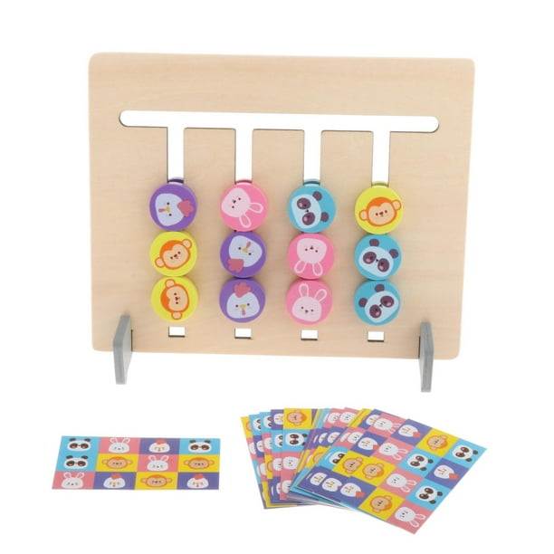 Montessori Toys Slide Puzzle Juego de colores y animales Juguetes educativos de Animales 1 Zulema niños rompecabezas memoria ajedrez