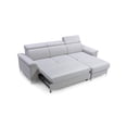 thumbnail image 5 of Vermont Futon Sectional Sofa Bed, Sleeper with Storage and Adjustable Headrests, Gray, 5 of 7