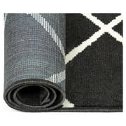 Mainstays Diamond Indoor Area Rug, Charcoal, 59 in x 78 in