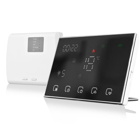 Smart Programmable Smart Digital Thermostat Room Temperature Controller with LED Touchscreen WiFi Connection Replacement for Alexa Home Market Factory School Office Hotel