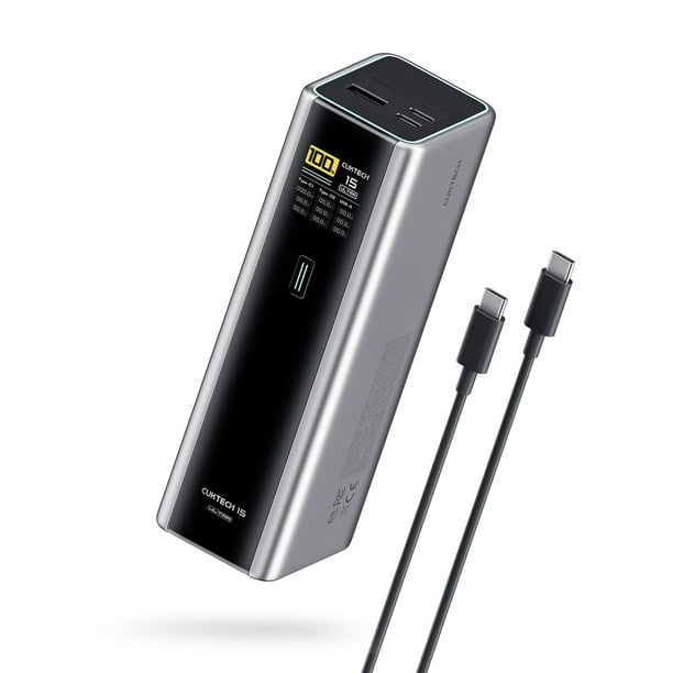 Batería externa CUKTECH 15 Ultra 20000 mAh 140 W con 3 puertos USB C
