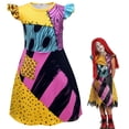 thumbnail image 4 of Disfraces de Halloween para niñas, cosplay para niños, ropa de carnaval 2024, Pesadilla antes de Navidad, conjunto de princesa Sally para niños y niñas, 4 of 5