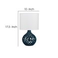 thumbnail image 5 of Benzara BM241104 Table Lamp with Ceramic Bellied Body & Fretwork Pattern, Blue, 5 of 5