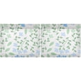 thumbnail image 3 of Leaves Pattern Kitchen Curtains 2 Panels UV Protected Tier Curtains, Half Window Curtains Kitchen Tiers for Guest Room Bathroom Sink Laundry Room Basement,36 x 27 Inch, 3 of 7