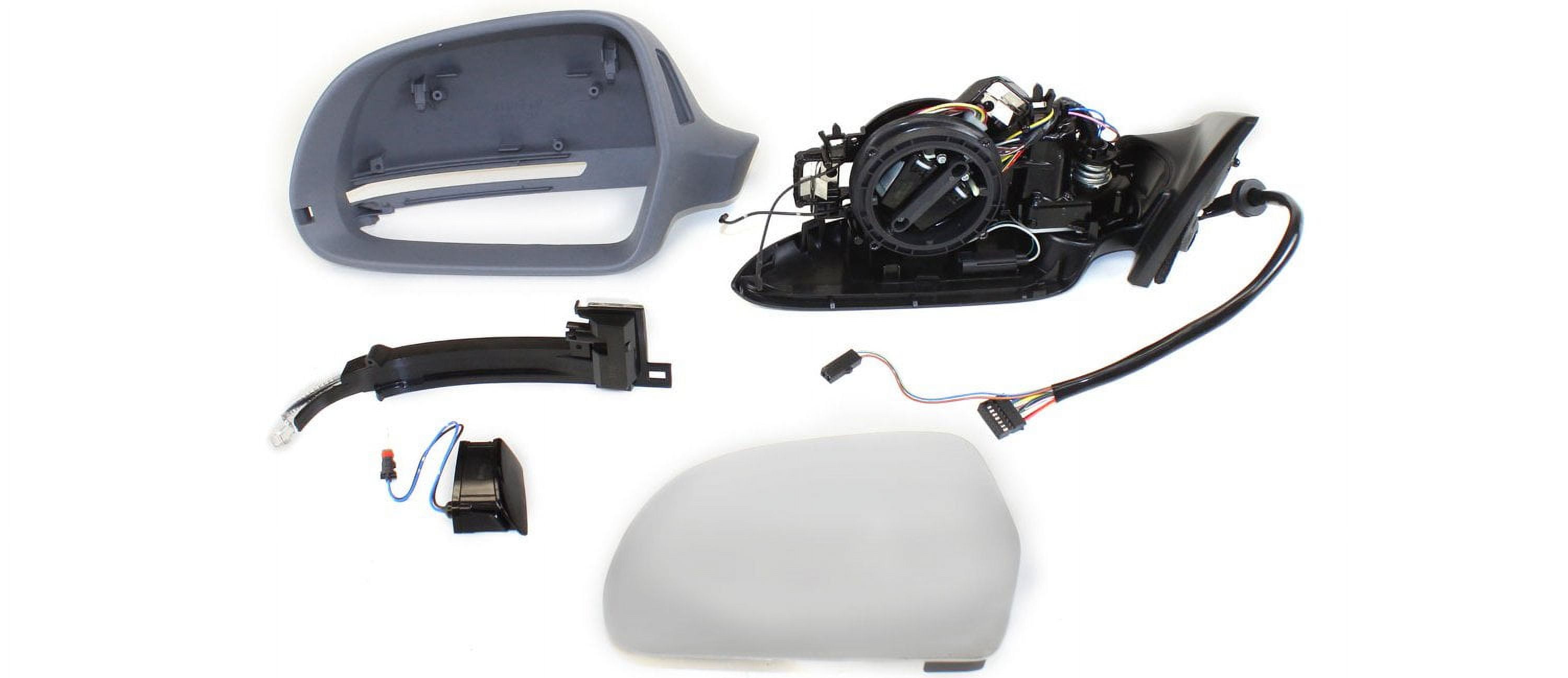 Mirror Compatible With 2008-2011 Audi S5 A5 Quattro Left Driver Side Heated In-housing Signal Light Paintable Kool-Vue