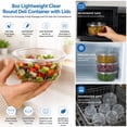 thumbnail image 6 of Vezee 8oz Lightweight Deli Containers with Lids BPA-Free Plastic Food Storage Cups (150 Sets), 6 of 7
