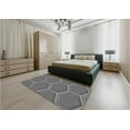 thumbnail image 4 of Ahgly Company Indoor Round Patterned Gray Dolphin Gray Area Rugs, 6' Round, 4 of 6