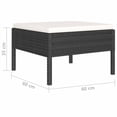 thumbnail image 1 of vidaXL 6 Piece Garden Lounge Set with Cushions Poly Rattan Black, 1 of 4